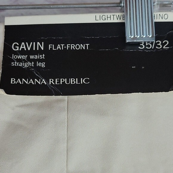 Banana Republic Gavin Flat -Front Lightweight Chino Pants. Size 35/32 - Picture 8 of 9